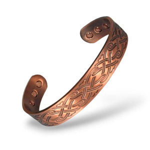 Pulsera de cobre tradicional con detalles trenzados elegantes Un guiño elegante a la artesanía curativa clásica - Product Image 2