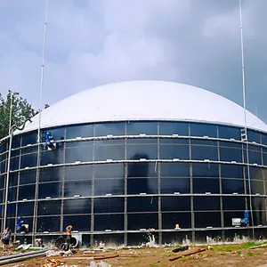 Biogas Storage Tank With Double Membrane Gas Holder Cover Glass Fused to Steel Tank GFS/GFL