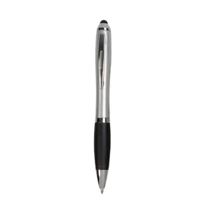 Personalized <b>Silver</b> Twist 16813 <b>Pen</b> with Grip Promotional Gadgets - Product Image 3