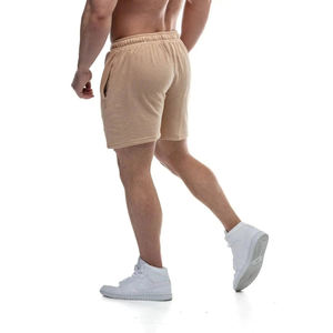 Pantalones cortos informales de gimnasio de lana de algodón 100% para hombre, pantalones cortos para correr de patrón sólido para entrenar y correr, precio barato para adultos - Product Image 5