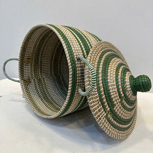 Panier rond en jonc de mer de luxe avec ficelle en PP, écologique, multi-usage, fabrication de précision, Vietnam - Product Image 6