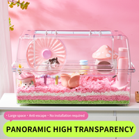 YEE Acrylique Hamster Cage Transparent Animaux Maison grande cage à hamster de luxe Pour Petits Animaux