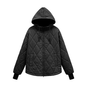 เสื้อแจ็คเก็ตบุนวมตัวสั้นมีฮู้ดสำหรับผู้หญิง, เสื้อบุนวมเนื้อแกะระบายอากาศได้ดีกันน้ำอากาศร้อนใส่สบาย - Product Image 1