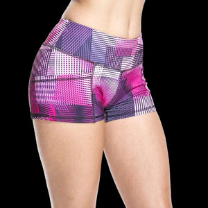 <b>Women's</b> <b>Yoga</b> <b>Shorts</b> with Breathable Fabric Custom Logo Sublimation Printing Solid Pattern Wholesale Rate OEM Service 2025 - Product Image 3