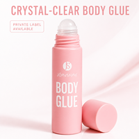 Colle corporelle en gros, fournisseur en vrac, logo personnalisé, transparente comme du cristal, hypoallergénique, à base d'eau, écologique, tenue forte et résistante à la transpiration