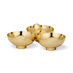 Bol de service fini argent de forme ronde pour la cuisine prix de gros nouveau bol de fleur de dessus de table bol de table antique en or - Product Image 3