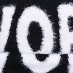 แจ็คการ์ดหมวกบีนนี่ผ้าขนแกะถัก Y2k สำหรับฤดูหนาวโลโก้ออกแบบได้ตามต้องการ - Product Image 5