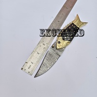 Cuchillo de Bolsillo Plegable de Acero de Damasco, Resistente, Personalizado por el Fabricante, para Pesca, Camping, Caza, Supervivencia y Uso Diario