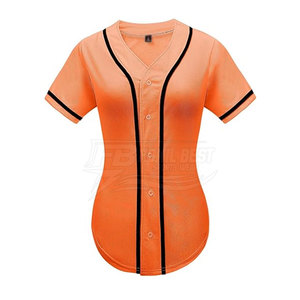 Fabricant en gros de tissus 100% polyester, maillot de soutien pour le softball à manches courtes, logo personnalisé OEM - Product Image 1