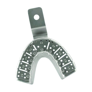 Bandeja de Impresión Manual Profesional de Acero Inoxidable con Patrón Sólido, Equipo Dental con Certificación CE Clase II, Tamaños Personalizados - Product Image 3