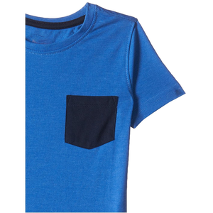 Top vente 100% coton personnalisé enfants t-shirts couleur unie t-shirt pour enfants avec poche enfants Logo personnalisé t-shirt qualité d'exportation - Product Image 2