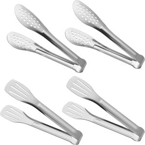 High Quality Stainless Steel 12 Inch Kitchen <b>Buffet</b> Tongs Quality Cooking Utensils 4 Pack Salad Tools - Product Image 1
