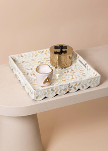 Plateau inférieur en pétoncle fabriqué à la main pour la cuisine et le salon Table en nacre décorative faite à la main du Vietnam - Product Image 3