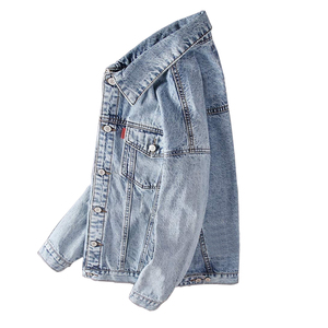 Veste en jean élégante en gros pour hommes, veste en jean chaude d'hiver avec personnalisation à vendre en gros - Product Image 3