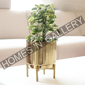 Elegant Garden & Homes Pots & Planters <b>Flowers</b> Pots & Planters Large Outdoor Metal Planter with Stand for Beautiful Home Decor - Product Image 1
