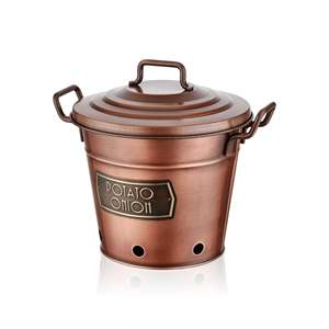 Seau d'oignon de pomme de terre en cuivre pour le stockage - Product Image 1
