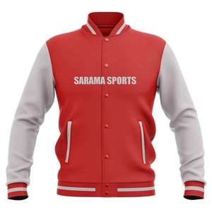 Chaqueta Universitaria de Alta Calidad con Cuerpo de Lana y Mangas de Cuero, Fabricante de Chaquetas Universitarias con Logotipo Personalizado, Estilo Universitario Pesado - Product Image 1