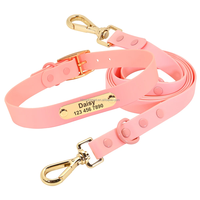 Collar y Correa para Perro de PVC Suave, Impermeable, con Logotipo Personalizado, Acolchado, Moderno y Duradero, con Hebilla de Seguridad