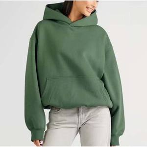 OEM Custom Factory Unisex Sweat Shirt Heavy Hoodie Female Sweatshirts Cotton Custom Women's Hoodies Oversized Drop Shoulder - Product Image 2