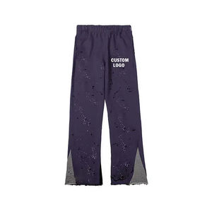 Stacked Sweat Pants Custom Men Loose Stacked Splash <b>Paint</b> Track Baggy Flare Sweat Pants Joggers Bootcut Flared Sweatpants - Product Image 5
