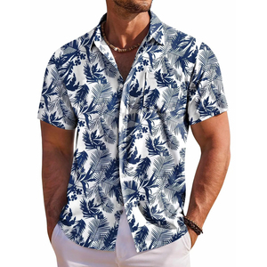 2025 été hommes chemises animaux de la mer hippocampe poisson 3d ample hawaïen décontracté à manches courtes hauts Sublimation chemises hauts battants - Product Image 4