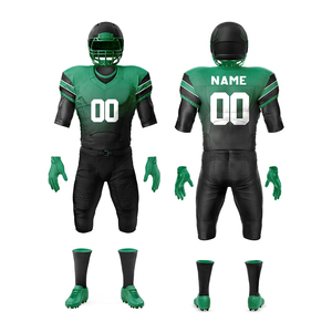 Kit d'uniformes de football à manches courtes col en V fait en polyester uniforme de football américain d'entraînement en club ensemble avec service OEM - Product Image 5