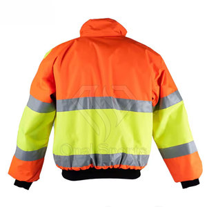แจ็กเก็ตนิรภัยสะท้อนแสงสะท้อนแสงสะท้อนแสง Hi VIS ปรับแต่งโลโก้ได้ - Product Image 2