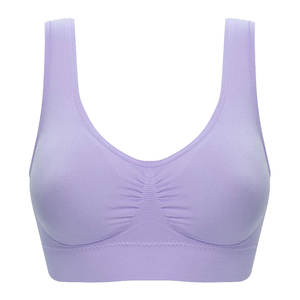 เสื้อชั้นในกีฬาสำหรับผู้หญิงไซส์ใหญ่ แบบเรียบง่าย เหมาะสำหรับวิ่งและออกกำลังกายในยิม-ระบายอากาศได้ดี กระชับมีโลโก้ด้านหน้า รองรับทรงได้ดี ผลิตจากผ้าสแปนเด็กซ์/ไนลอน - Product Image 4