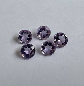 Amatista Rosa natural Corte redondo 8mm Facetado-Amatista Rosa suelta Piedra preciosa suelta de alta calidad - Product Image 1