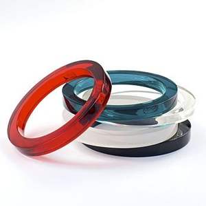 Nouveauté Bracelets en résine de couleur personnalisée avec motifs floraux Bijoux faits à la main de haute qualité Prix de gros élégant - Product Image 3