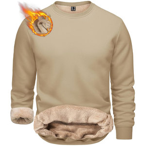 Luxe Premium 100% coton sweat à col rond Pima coton Sherpa doublure doux respirant vêtements personnalisés Technique brodée - Product Image 6
