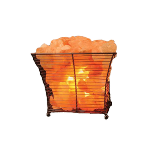 Custom USB Powered <b>Air</b> <b>Purifier</b> Crystal Lamp Dimmable Himalayan Salt Lamp with Iron Basket Pyramid Style for Bedroom - Product Image 2