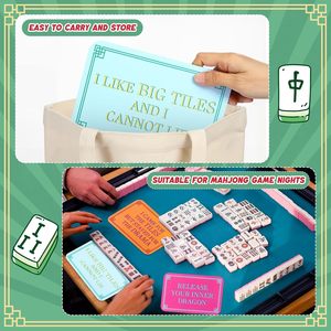 Colorful Wavy Scalloped Edge <b>Plastic</b> Mahjong <b>Tile</b> Mixer Lightweight Portable Shuffling Card Travel Camping Family Party Mahjong - Product Image 5