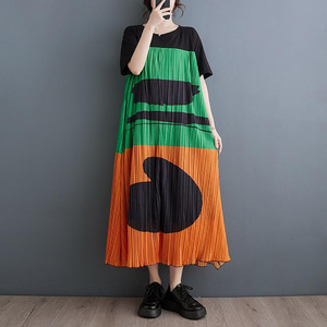 ชุดเดรสยาวของผู้หญิงลำลองผ้าฝ้ายพิมพ์ลายเป็นมิตรกับสิ่งแวดล้อมสำหรับวันหยุดพักผ่อนชายหาด - Product Image 6