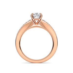 Anillo de Diamante de Laboratorio con Corte Cojín y Engaste de 4 Puntas - Product Image 3