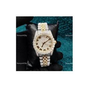Nouvelle arrivée dernière montre-bracelet originale en diamant Moissanite en acier inoxydable Design de luxe articles de cadeau à la mode pour femmes - Product Image 1