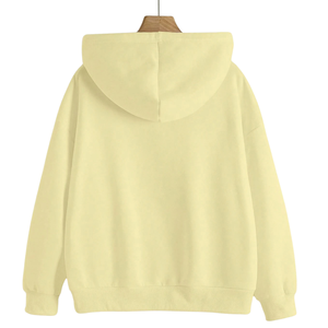 <b>Women</b> Plain <b>Zip</b> <b>up</b> Fleece Polyester Winter Hooded Full Sleeve <b>Jacket</b> Drawstring Front Pockets Ribbed Cuffs Hem Casual - Product Image 2