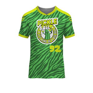 Uniforme de Pickleball Estampado Nuevo de Fabricante OEM, Color y Logotipo Personalizados, Camiseta y Pantalones Cortos Antibacterianos, 100% Poliéster, Unisex para Adultos - Product Image 3