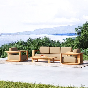 Ensemble canapé contemporain extérieur <span class=keywords><strong>en</strong></span> <span class=keywords><strong>teck</strong></span> pour hôtel, villa, parc, cour, ferme, <span class=keywords><strong>piscine</strong></span> pour appartement - Product Image 3