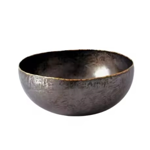 Accessoires de cuisine Bol de service en métal arrondi Super qualité Vaisselle et vaisselle Bol de service alimentaire avec support Style chic - Product Image 4