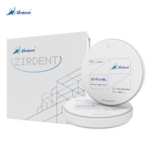Zirdent 3D-Pro Multilayer <span class=keywords><strong>Zirconia</strong></span> Blank - Natural Gradient 5-Layer Dental Block - Kompatibel dengan Semua Sistem CAD CAM Terbuka 98mm - Product Image 1