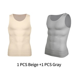 Mens Minceur Corps Shaper Gilet Chemise Abs Abdomen Mince Gym Workout Tummy Control Compression Débardeur Sans Manches Shapewear - Product Image 2