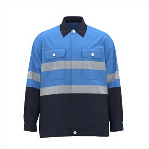 Ropa de Trabajo de Seguridad Reflectante con Logotipo, Uniformes de Trabajo Industriales de Algodón Puro, Camisetas de Trabajo de Alta Visibilidad - Product Image 1