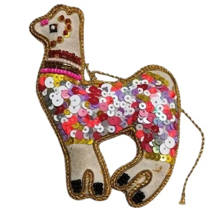 Approvisionnement mondial le plus récent paillettes personnalisées animaux perlés chien ornements de noël décorations articles suspendus pendentif conception - Product Image 1
