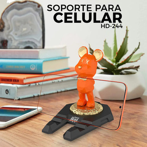 Kawaii Bear Statue Cell <b>Phone</b> <b>Stand</b> <b>for</b> <b>Desk</b> - Assorted Colors - Product Image 2