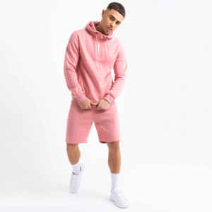 Custom Oversized <b>Men's</b> <b>Fleece</b> Sweatsuit Hoodies and <b>Shorts</b> Set Eco-Friendly Wholesale for Winter Season - Product Image 4