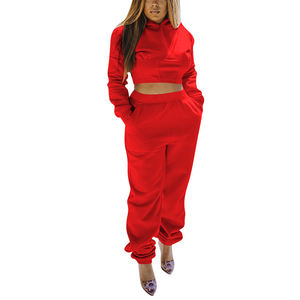 OME Service Sweats à capuche d'hiver à col ras du cou pour femmes Pull à manches longues de couleur rouge avec cordon de serrage réglable dans le dos - Product Image 4
