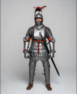 Armadura de Caballero del siglo XV 2024 Traje de armadura de caballero templario de alta calidad más vendido | Caballeros cruzados - Product Image 1