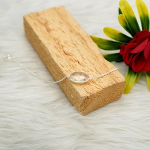 925 Sterling Silver Dainty Crystal <b>Bracelet</b> Natural Gemstone Wedding Jewelry White <b>Bracelet</b> Gift for Her - Product Image 1
