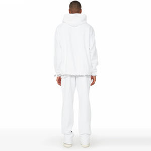 Factory Made Best Price <b>Men</b> <b>Flared</b> Hooded Solid Tracksuits 100% Cotton Heavyweight Winter Stacked Pant Oversized for <b>Men</b> - Product Image 2